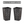 Tall Black Planter Pot Set of 2, Indoor/Outdoor, 22
