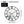 Large Black Wall Clock with Mirror, 24