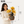 Tall Brown Ceramic Vase with Yellow Artificial Floral Arrangement, Modern Rustic Home Decor, 17x42cm by Sona Casa
