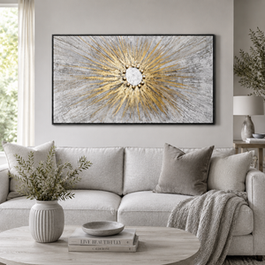 Textured Handmade Abstract Wall Art Panel in Neutral Tones, 70x140 cm, Premium Modern Home Decor Accent