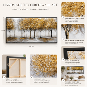 Textured Handmade Abstract Wall Art Panel in Neutral Tones for Modern Home Decor 70x140 cm
