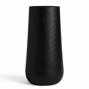 Tall Black Self-Watering Indoor Planter Pot, Modern Minimalist 33" Decorative Plant Container for Home, Office & Garden-Sona Casa