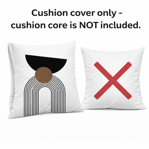 Modern Square Cushion Cover, 17 x 17 Inch Minimalist Farmhouse Bohemian Decorative Pillowcase for Living Room Bedroom by Sona Casa