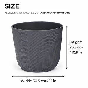 2 Gray Planter Pots by Sona Casa