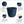 Modern Round Plastic Planter, 12-Inch Blue Flower Pot for Herbs and Ornamental Plants, Home Office Garden Decor by Sona Casa
