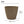Modern Round Plastic Planter, 11 inch Brown Flower Pots with Drainage Hole, Home Office Garden Decor by Sona Casa