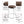 2 Piece Brown Stool with Silver Stand by Sona Casa