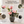 Gray Ceramic Planter with Pink and White Artificial Flowers, Modern Floral Home Decor, 17x42cm by Sona Casa