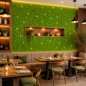 Modern Green Artificial Grass Wall Panels for Indoor Vertical Garden Decor, 40x60cm Natural Faux Plant Finish by Sona Casa