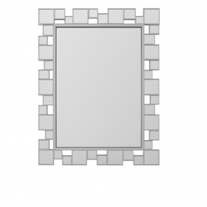 Modern Silver Framed Wall Mirror – Sleek Contemporary Decorative Mirror for Living Room, Entryway, Bedroom Décor-Sona Casa