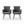 Set of 2 Modern Upholstered Accent Chairs in Gray with Elegant Black Metal Frame, Contemporary Plush Cushioned Seating for Home, Office, Living Room-Sona Casa
