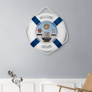 High Quality Lifebuoy Silent Wall Clock, 14" Nautical Home Decor by Sona Casa