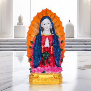 Blessed Virgin Mary Statue Religious Figurine Decoration, 8" Immaculate Heart Tabletop Desk Decor, Catholic Gifts by Sona Casa