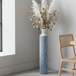 Luxury Metal Tall Vases, Large 32" Floor Vases, Living Room, Home, Office Decor-Sona Casa