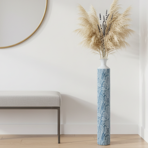 Luxury Metal Tall Vases, Large 40" Floor Vases, Living Room, Home, Office Décor-Sona Casa