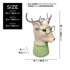 Deer Vase, Animal Head, 10" Decorative Vase Home or Office Table Decor by Sona Casa