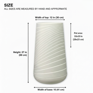 Set of 2 Tall White Indoor Self Watering Decorative Planter, 27" Modern Minimalist Flower Pot Home, Front Porch, Patio, Backyard & Garden Decor-Sona Casa