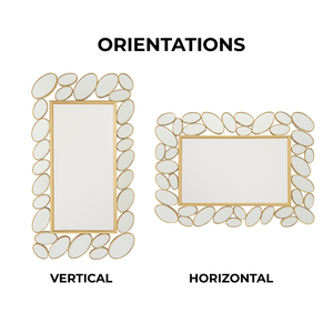 Gold Frame Decorative Wall Mirror, Lightweight, Vertical & Horizontal Mount, Elegant Home Accent-Sona Casa