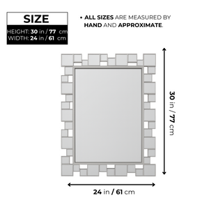 Modern Silver Framed Wall Mirror – Sleek Contemporary Decorative Mirror for Living Room, Entryway, Bedroom Décor-Sona Casa