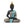 Small Meditating Buddha Statue, Black Gold Figurine, 11