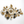 Large 48 Inch Floral Wall Clock in Gold White Silver Finish, Modern Quartz Movement, Decorative Horizontal & Vertical Home Accent-Sona Casa