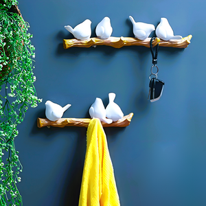 Rustic 4-Hook Wall Mount Coat Rack, 19" Entryway, Bathroom Towel Hanger by Sona Casa