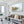 Lake Painting Cityscape Canvas Art, Abstract City Landscape on Framed Canvas, Contemporary Wall Art, Unique Housewarming Gift by Sona Casa